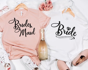 Bridesmaid Bride Bachelorette Party Shirts, Bride Tank, Bridesmaid Gift, Bachelorette Party Ideas, Wedding Party Shirts, Bachelorette Shirts