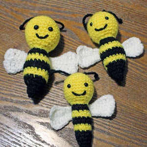 Set of 3 Crochet Bees