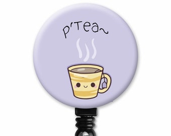 PT Kawaii Cute Tea Physical Therapy Therapist Gift - Badge Reel