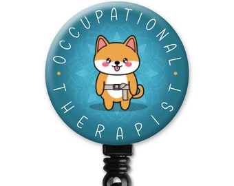 Shiba Inu 2 Gait Belt Functional Friends Collection OT Ergothérapie Thérapeute Cadeau - Badge Reel