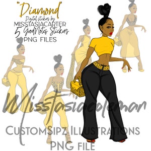 Adesivos de planejador digital Diamond GoodNotes
