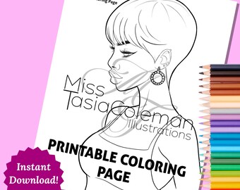 Faire court | Coloriage adulte | Numérique et imprimable