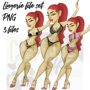 Lingerie Set #1 clip art Illustrations