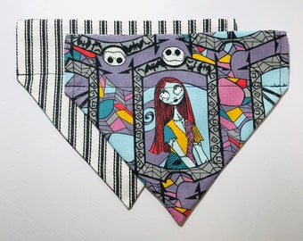Nightmare before Christmas tim burton Spooksieboo Gothic Halloween over the collar Dog cat Bandana
