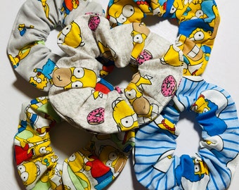 The Simpsons Scrunchie Pack! - Homer Simpson, Scrunchies, Gift Ideas, Handmade Scrunchies, Gift Ideas for Her