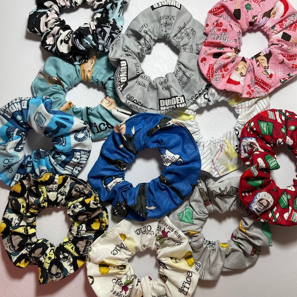 The Office Scrunchie Pack! - Dunder Mifflin Scrunchies, Gift Ideas, Handmade Scrunchies, Gift Ideas for Her