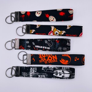 Halloween - Michael Myers - Jason Voorhees - Wristlet Keychain - Key Fob - Fabric Keychain - Gift Idea -