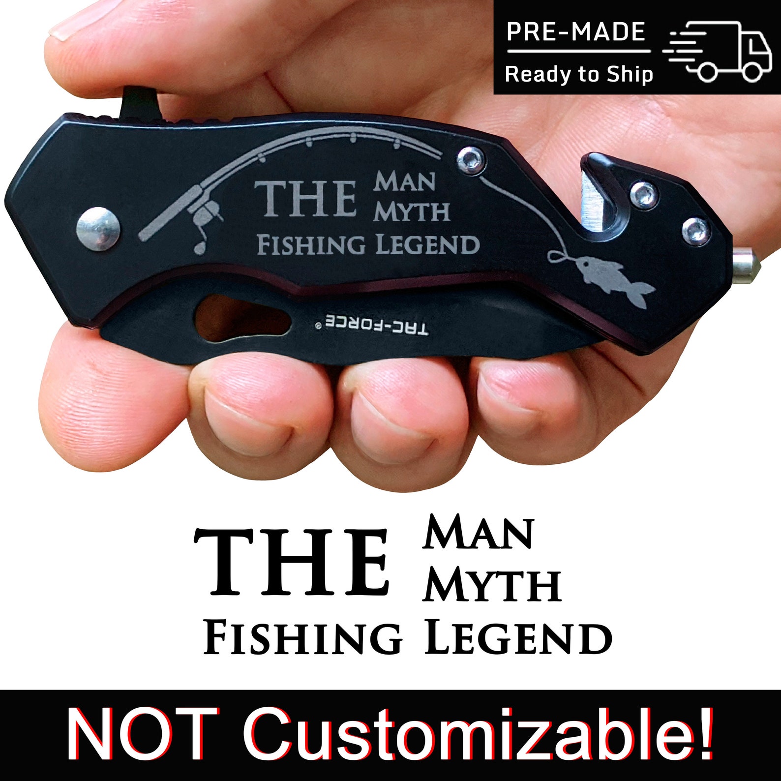 Fisherman Gift Engraved Pocket Knife Fishing Gifts Etsy