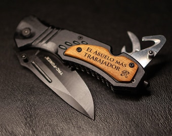 Engraved Grandpa Pocket Knife - Spanish Abuelo Gift