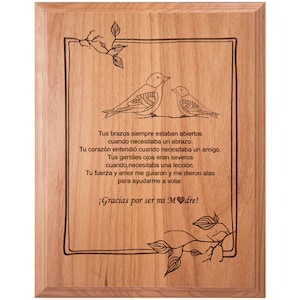 Madre Gifts - Spanish Mexican Mom Gift - Regalo Para Mamá de Hijo o Hija - Regalo del dia de la Madre - Poema sentimental para mamá 7x9&quot;