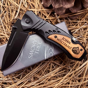 Marine Corps Gifts, USMC Rank Personalized Knife, USMC Graduation Gift, USA Marine Veteran Pocket Knives, Marine Corps Promotion Gift Special request