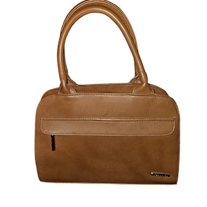 Petit sac à main marron Liz Claiborne | Poignées supérieures | millésime | Années 1970 | État neuf | Sac