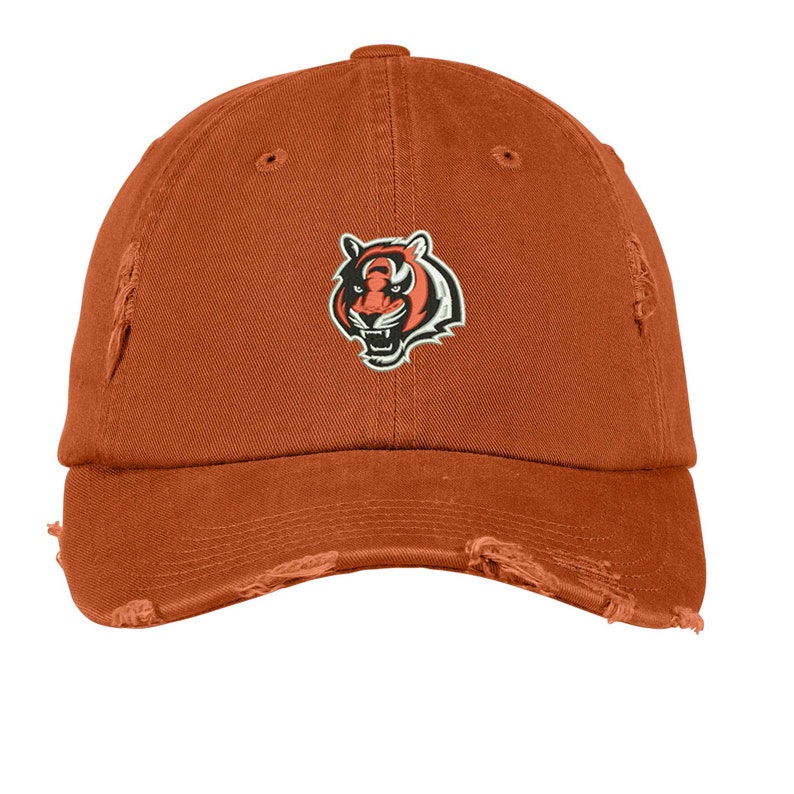 Dad Hat with a Vintage Distressed Style Cincinnati bengals logo 1997-2003