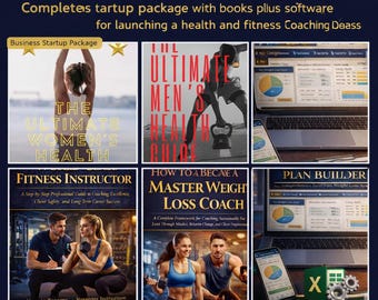 Health & Fitness Business Startup Bundle | 4 Coaching Books | Weight Loss Plan Builder System | Personal Trainer Wellness Coach Kit