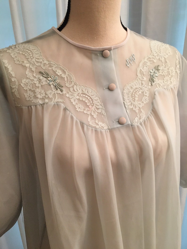 Shadowline light blue see thru robe.