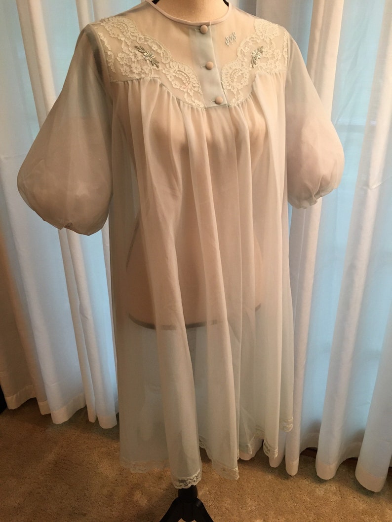 Shadowline light blue see thru robe.