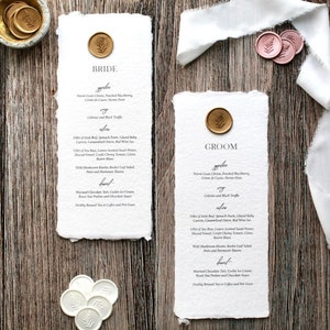 Hochzeitsmenü (10er Set) - Hochzeitsmenü mit Namen