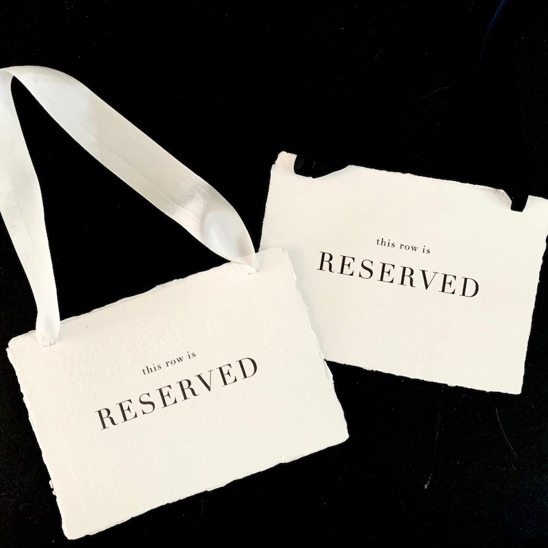 Black Reserved Ribbon Wedding Etsy