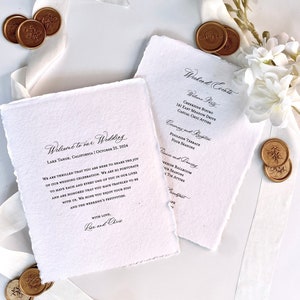 Carte d'itinéraire de mariage imprimée - Carte de bienvenue pour mariage (vendue par lot de 10)