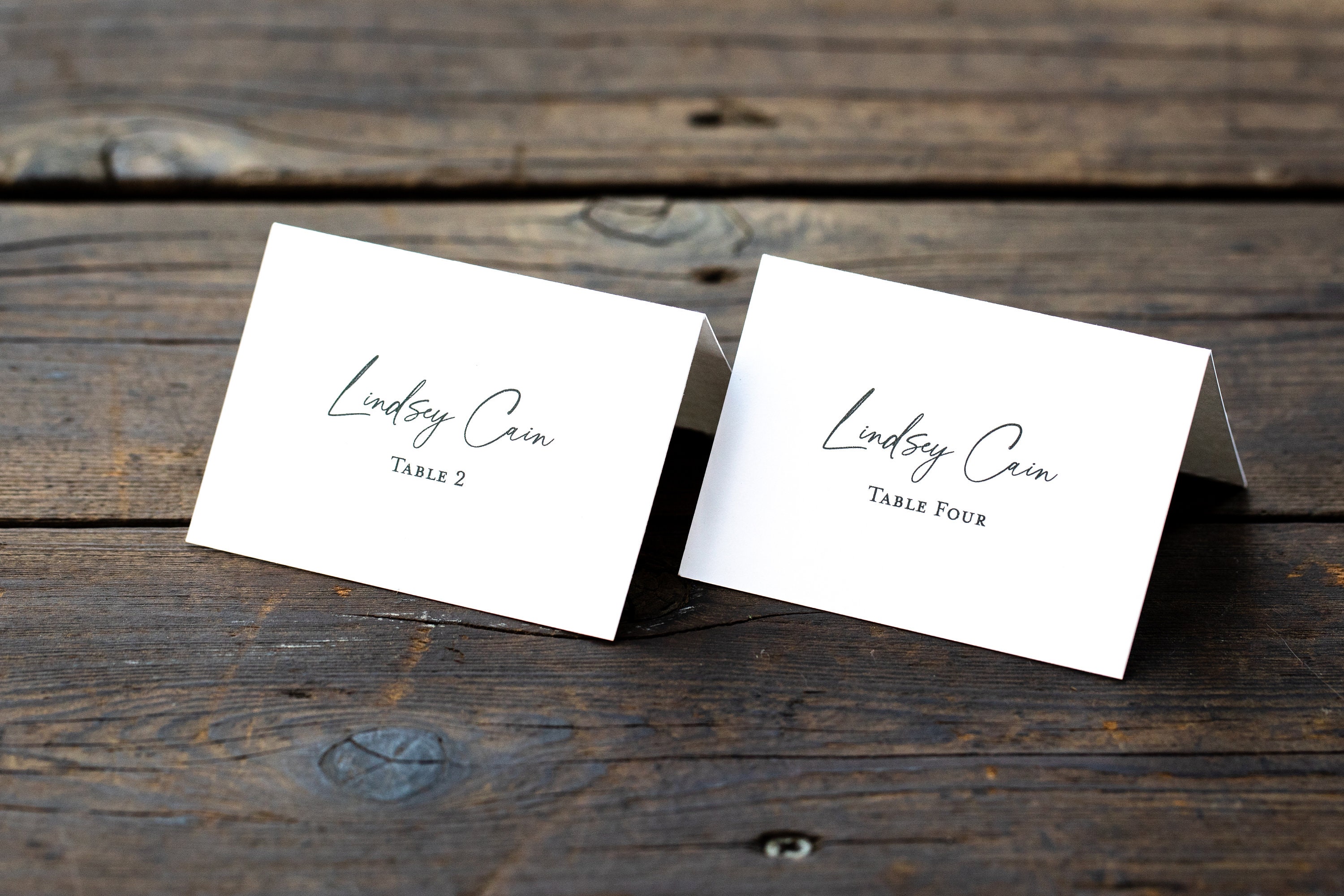 Card Stock Place Card-(Sold in Sets of 10) Deckled Cotton Rag Place Card - Tented Place Card-Flat Place Card