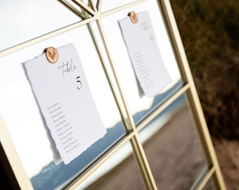 Wedding Seating Chart-Deckled Paper Seating List (Printed)