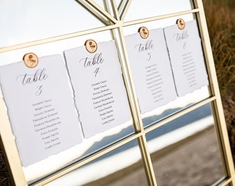 seating chart design Wedding Seating Chart-Deckled Paper Seating List (Printed)