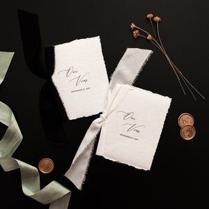 Livre de vœux de mariage (vendu individuellement) - papier fait main bord taché - livre de vœux personnalisé