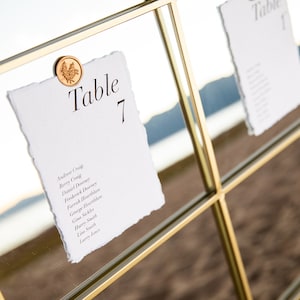 Wedding Seating Chart-Deckled Paper Seating List (Printed)