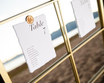 Wedding Seating Chart-Deckled Paper Seating List (Printed)