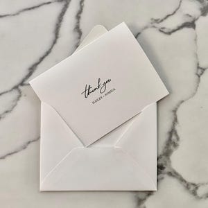 Personalisierte Dankeskarte (verkauft in 10er-Sets) - Hochzeit Dankeskarte