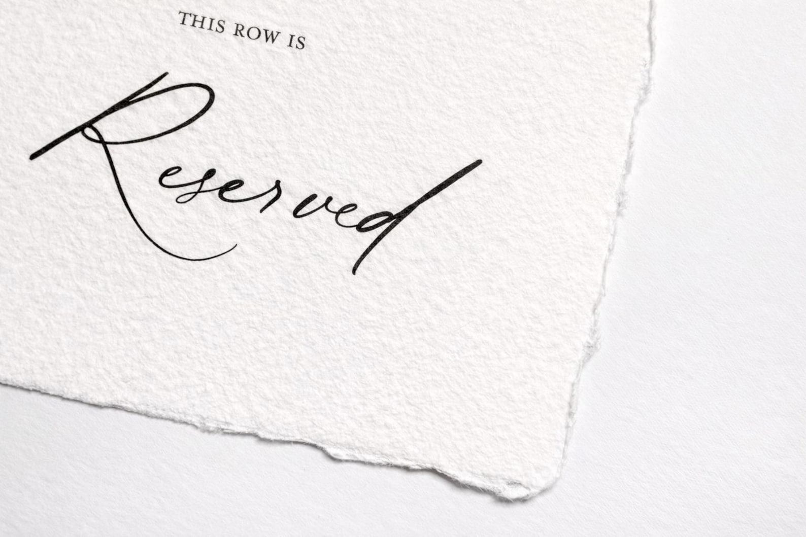 This Row is Reserved Wedding Sign - Hanging Sign With Silk Ribbon ...