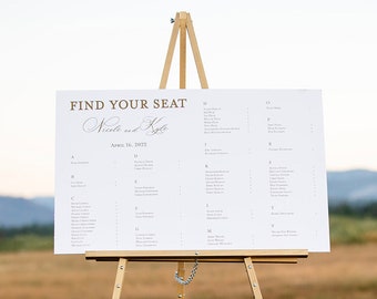 Wedding Seating Chart- Printed or Digital