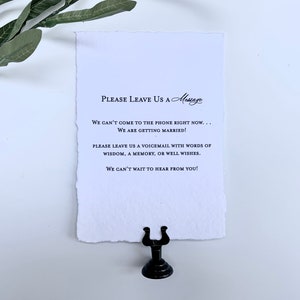 Audio Guest Book Wedding Sign- Deckled Edge Sign