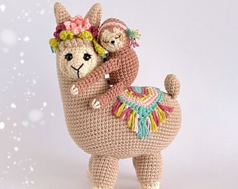 Crochet Llama and sloth, Amigurumi Pattern