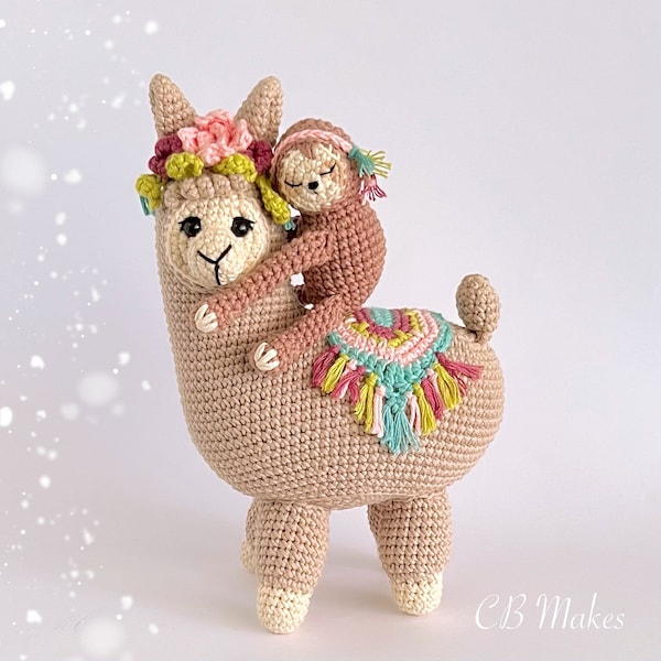 Crochet Llama and sloth, Amigurumi Pattern