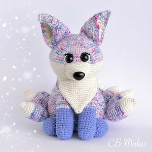 Crochet Kitsune nine tail fox Lumi - Amigurumi Pattern