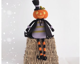 Crochet Scarecrow, Pumpkin, Amigurumi Pattern