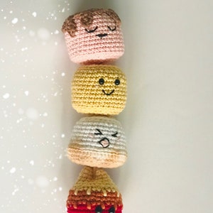 Amiguinhos de Marshmallow em Crochê para Fogueira, Padrão Amigurumi (Inglês)