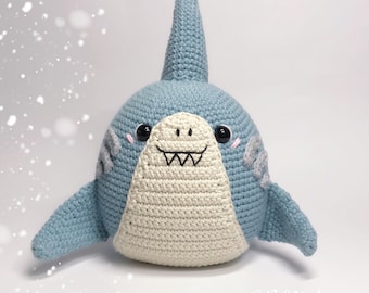 Crochet Shark, Amigurumi PATTERN (in English)