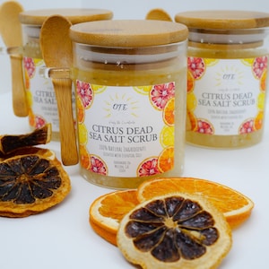 Citrus Exfoliating Salt Body Scrub with Essential Oils