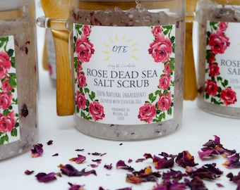 Exfoliante corporal de sal del Mar Muerto con aceites esenciales