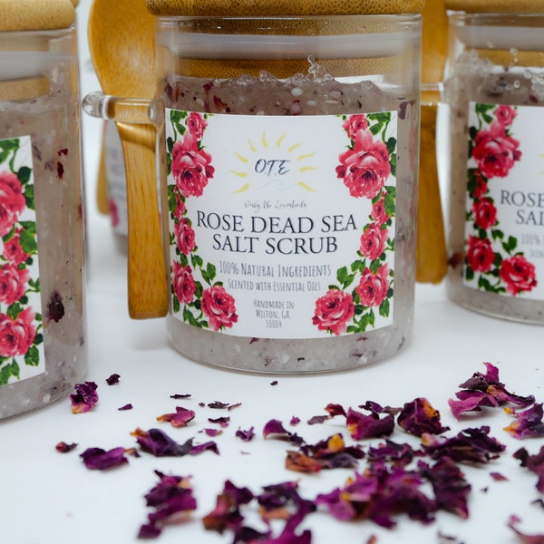 Rose Dead Sea Salt Body Scrub with Essential Oils