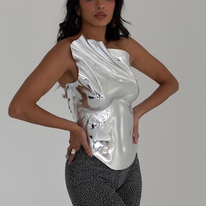 Silver Mirror Dress - Etsy Silver Mirror Dress - Etsy
