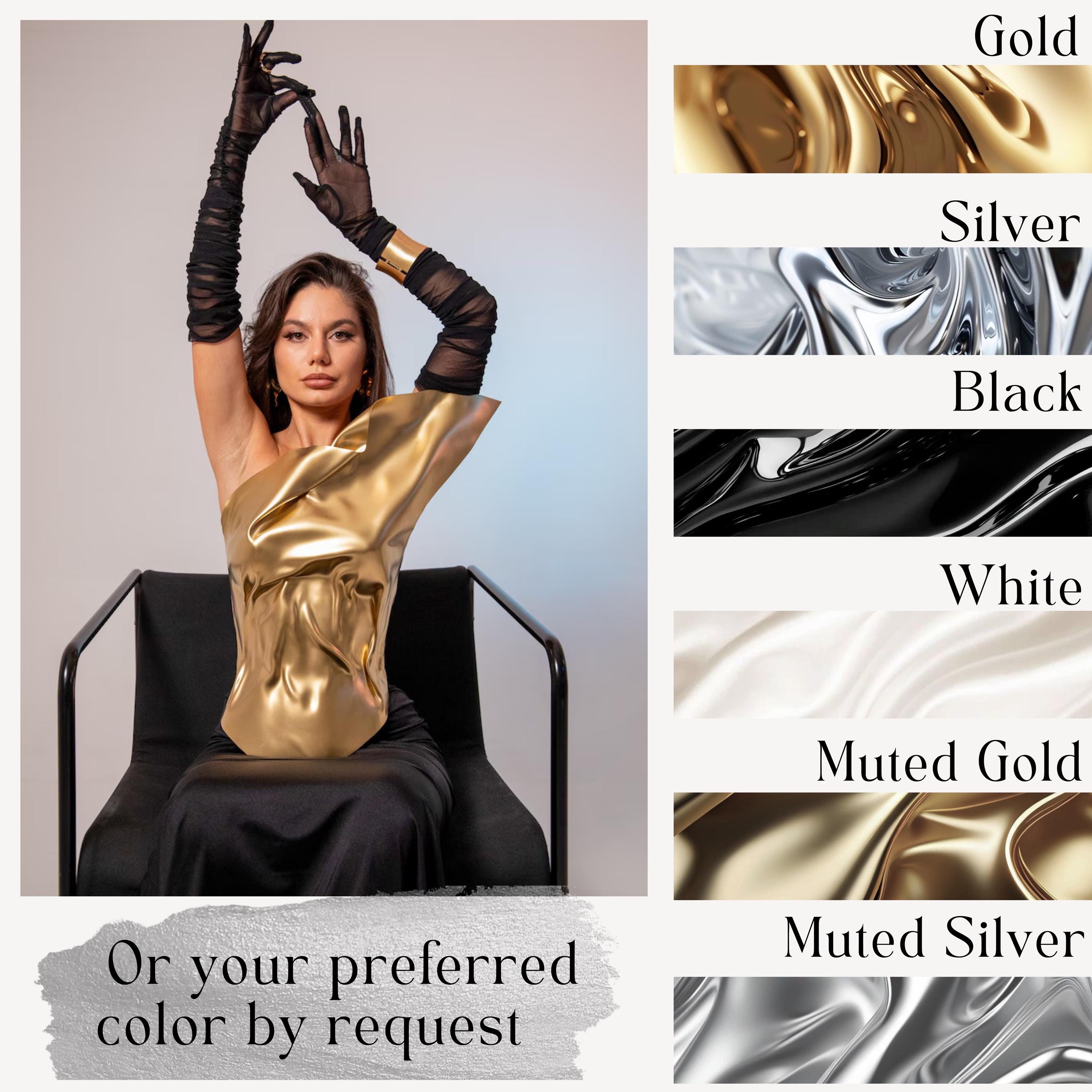 Custom Asymmetrical Gold Corset Birthday Party Outfit One of
