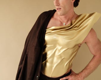 Custom Gold Corset: Men's Warrior Fashion Armor