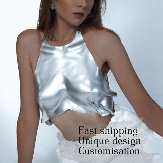 silver rave top