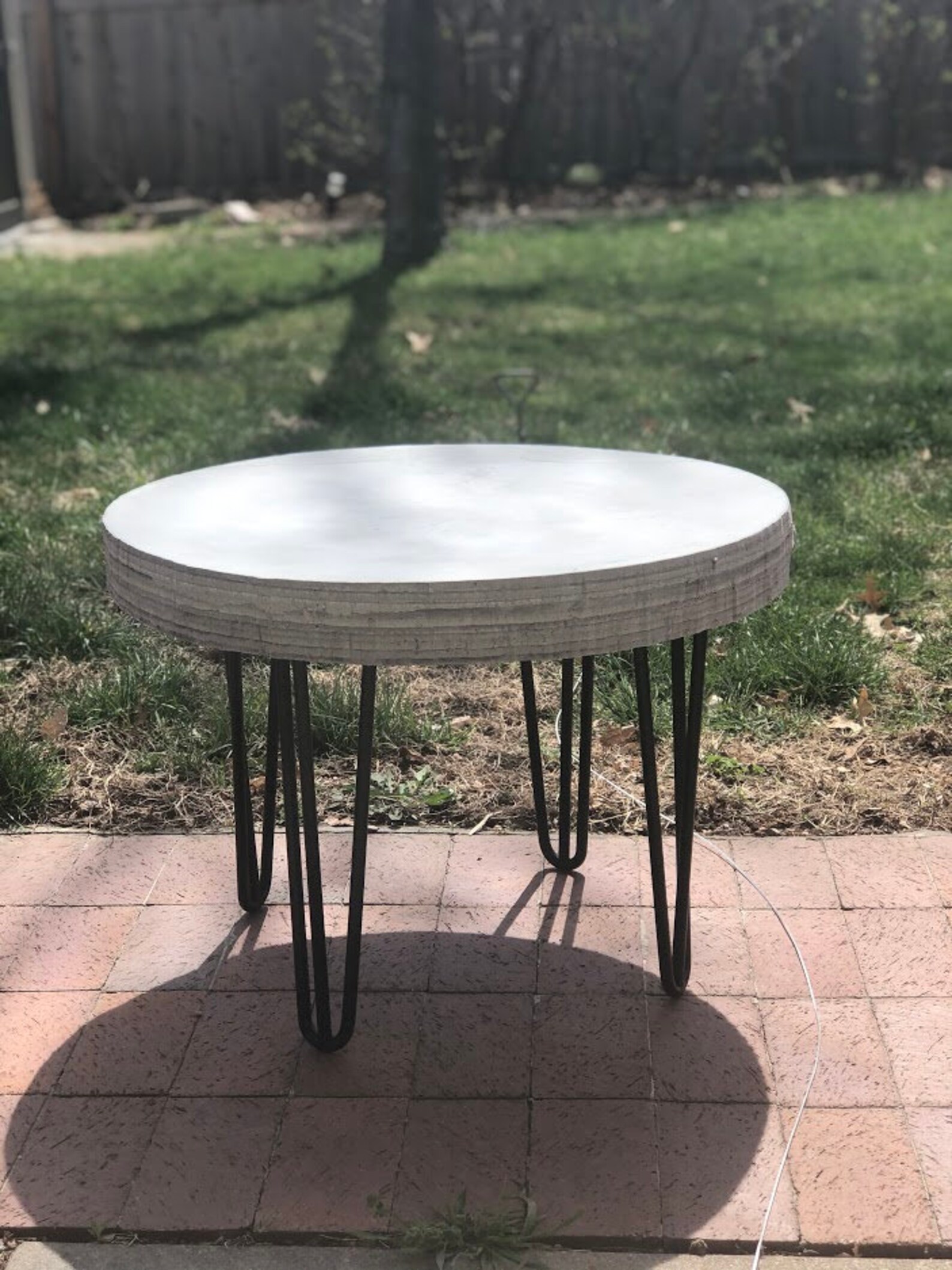 Round Concrete Coffee Table Etsy