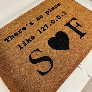 Welcome Mat - Hand Painted Personalized Doormat - Custom Doormat - Home IP Address