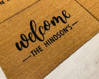 Welcome Mat - Personalized Doormat - Custom Doormat - Custom Text