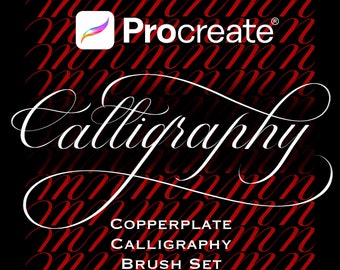 Copperplate Calligraphy Brush Set for Procreate (Digital Download)